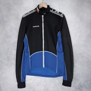 Assos Cycling Jacket Mens Large Blue Black Prosline Air Block Long Sleeve Jersey